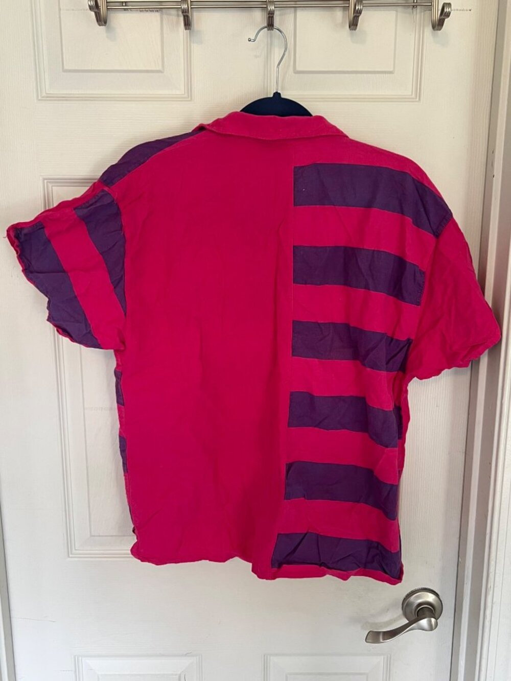 Vintage 80's International Outlook Color Block Button Down Shirt Large - Picture 6 of 9